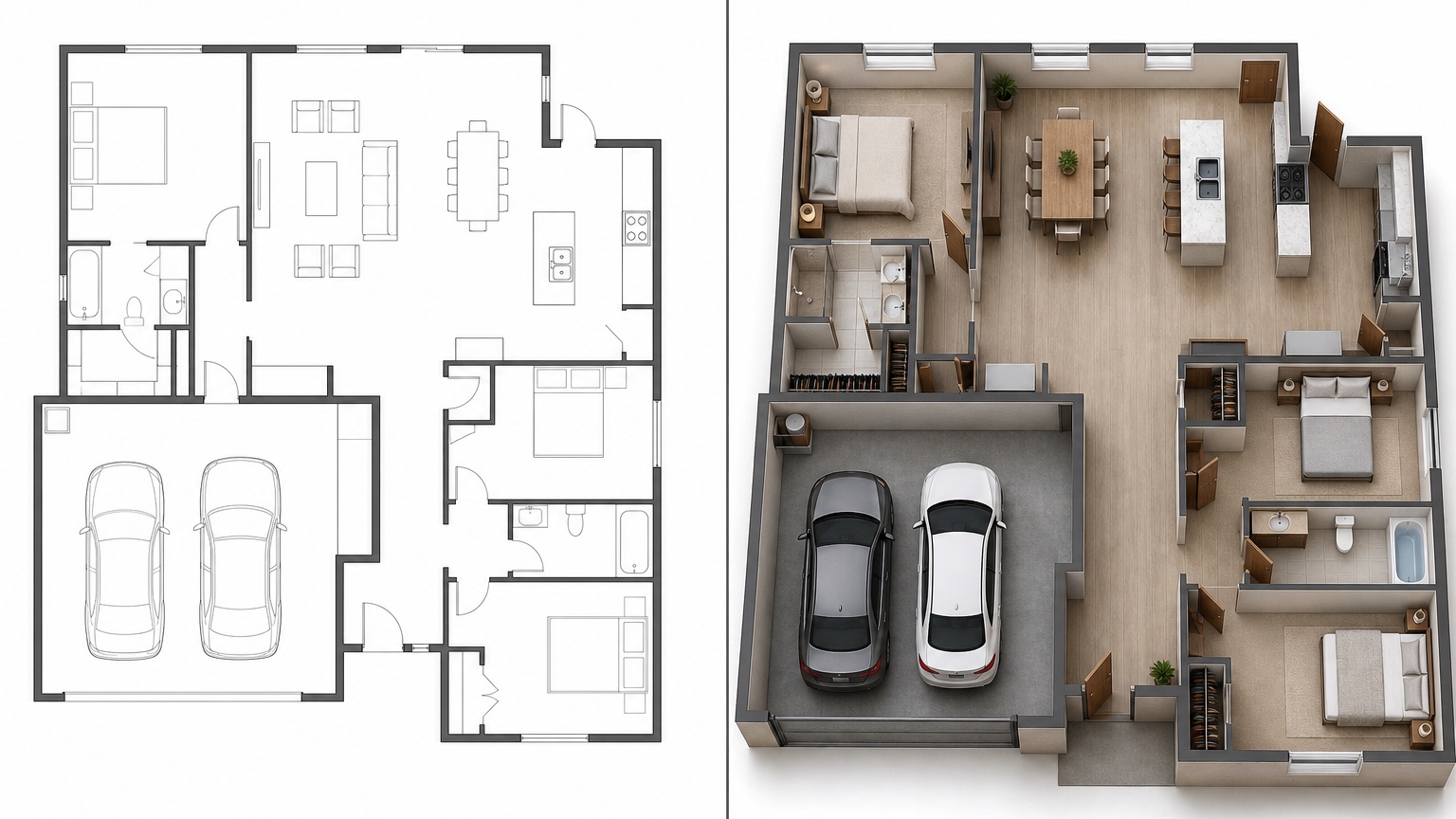 AI 2D Plan to 3D Visualization: See the Space Before It Exists concept 2