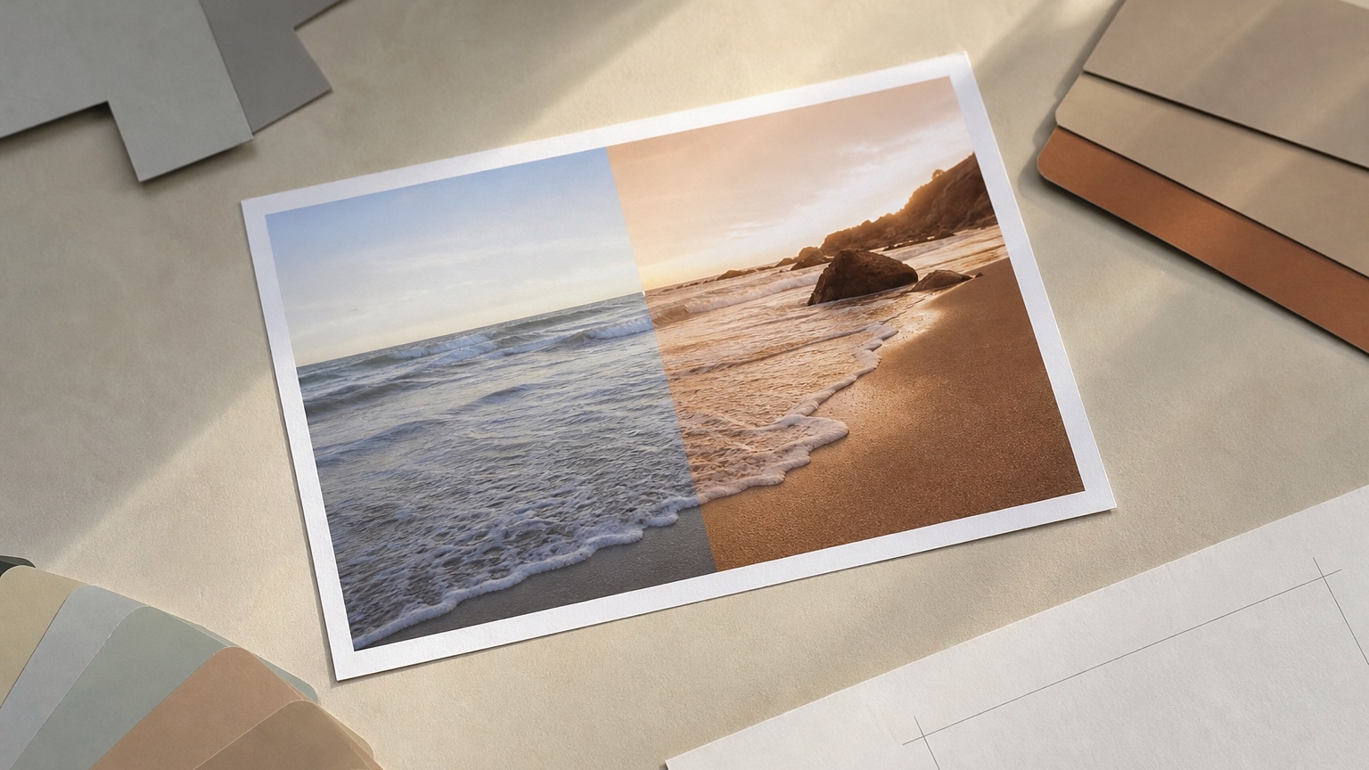 AI Aesthetic Photo Editor for Instagram-Ready Visual Styles split comparison review
