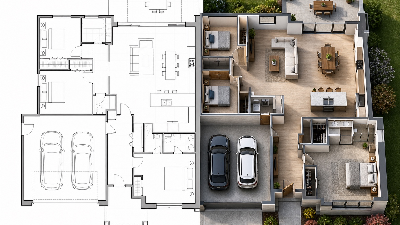 ai architectural visualization prompt history and review board with realistic constraints