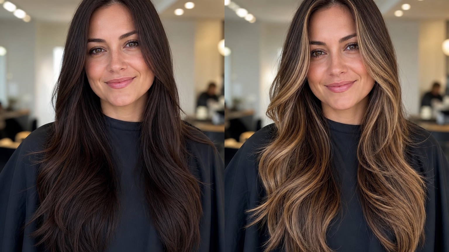AI Balayage Simulator: Preview Highlights and Color Placement example 2