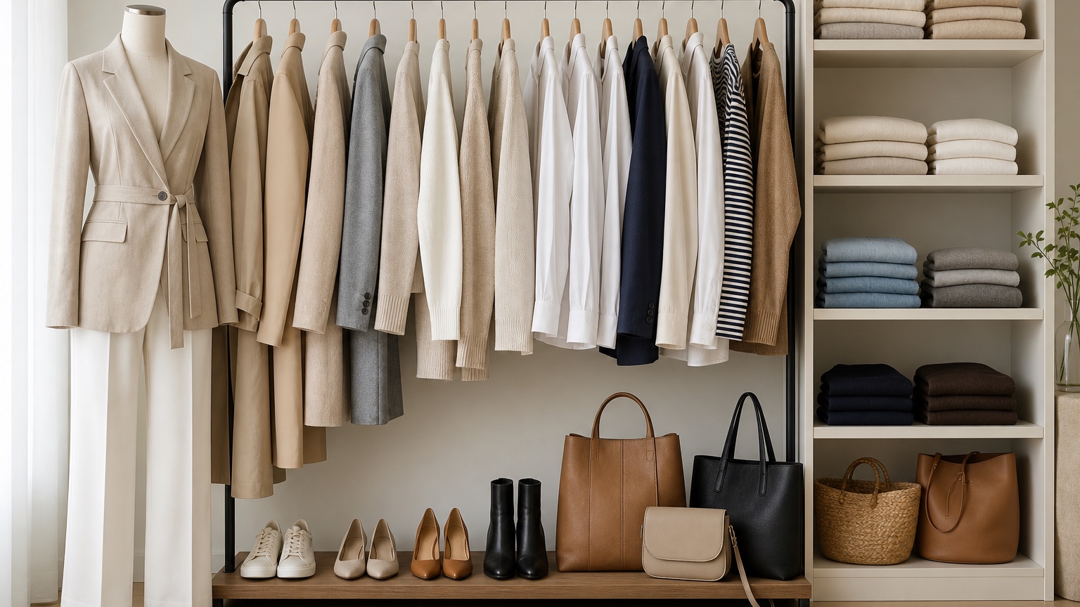 AI Capsule Wardrobe Generator: Visualize Mix-and-Match Outfits finished visual concept