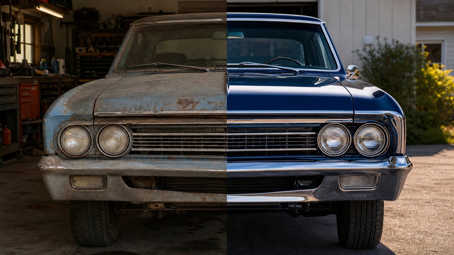 AI Classic Car Restoration: Preview Restoration Directions From a Real Photo concept 3