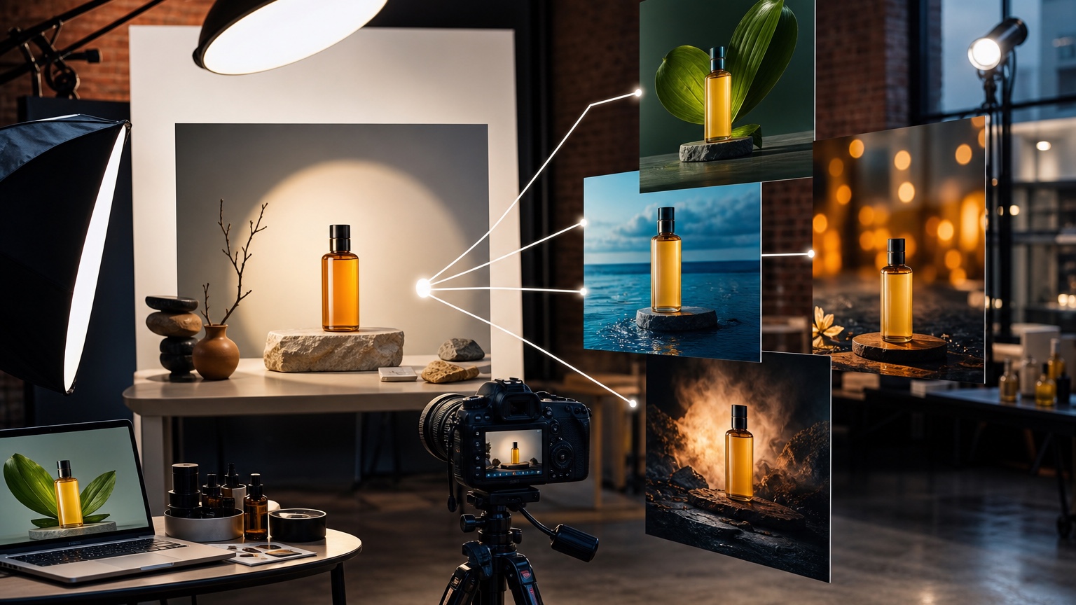 AI Content Photo Generator: Turn One Photo Into Many Post Ideas finished social concept