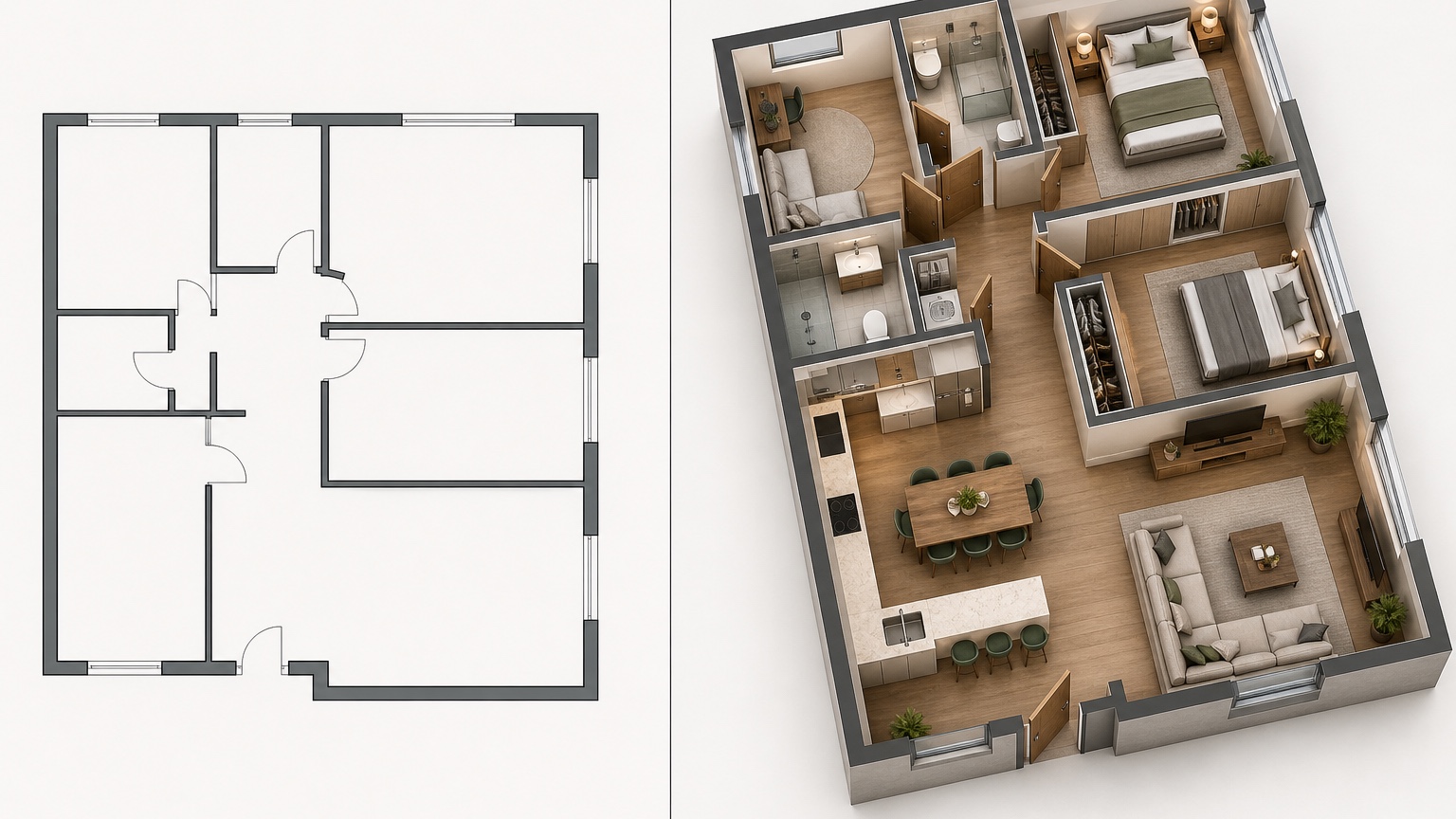AI Floor Plan Design Ideas for Renovations and New Builds concept 2