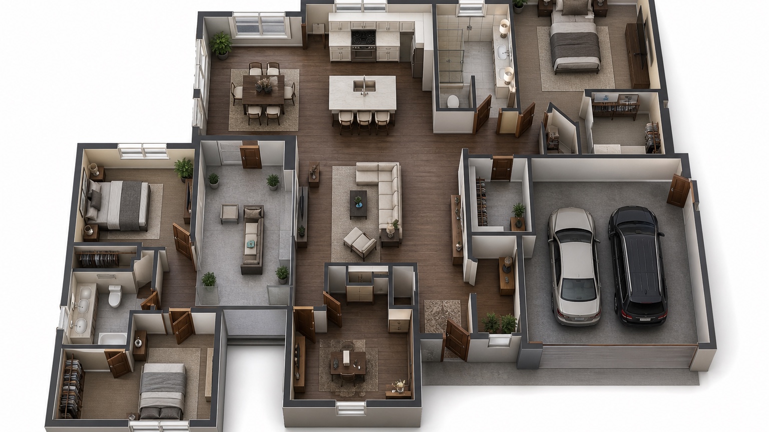 ai floor plan interior design concept image for furnishing and room-purpose stress test