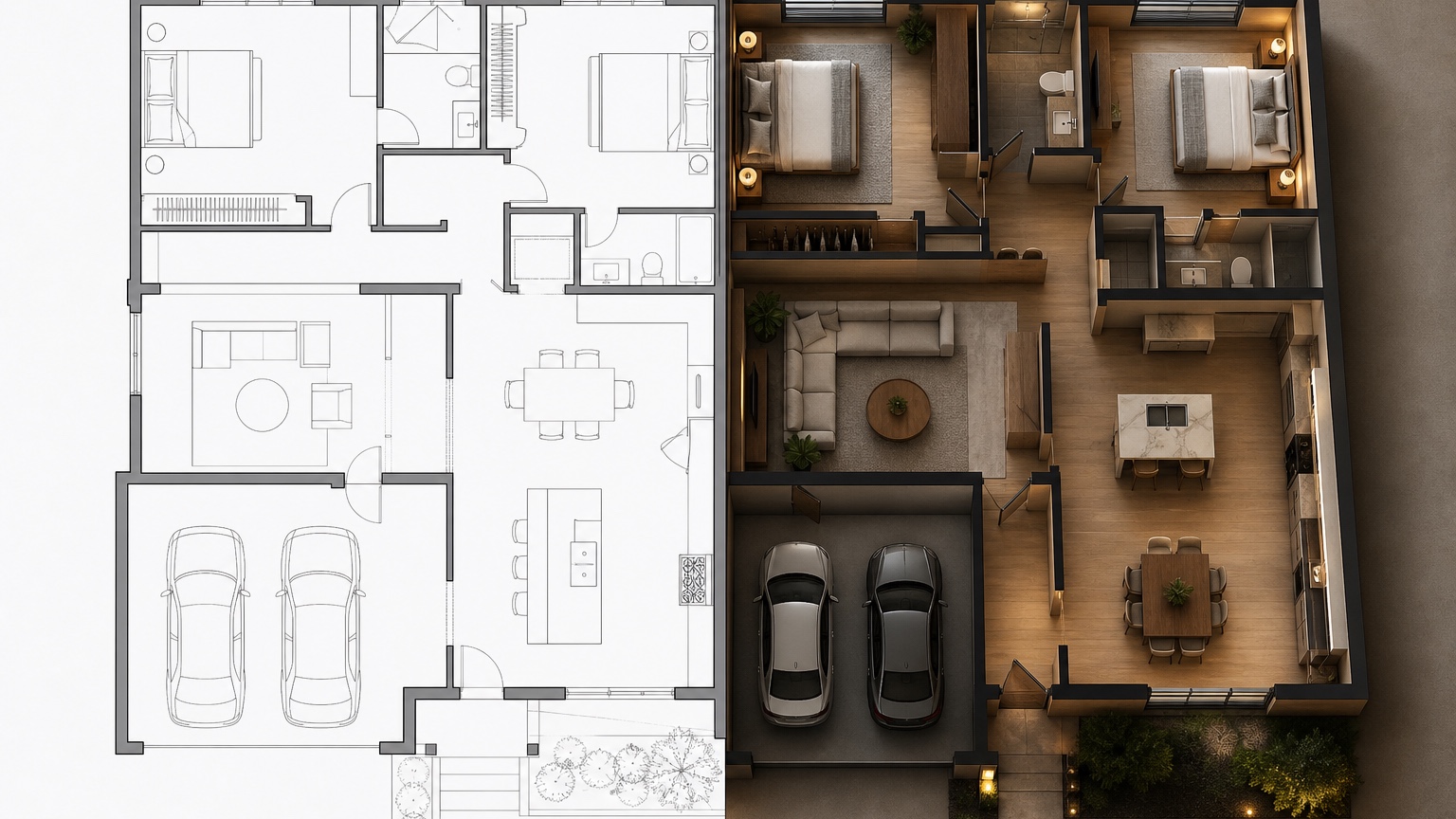 ai floor plan rendering prompt history and review board with realistic constraints