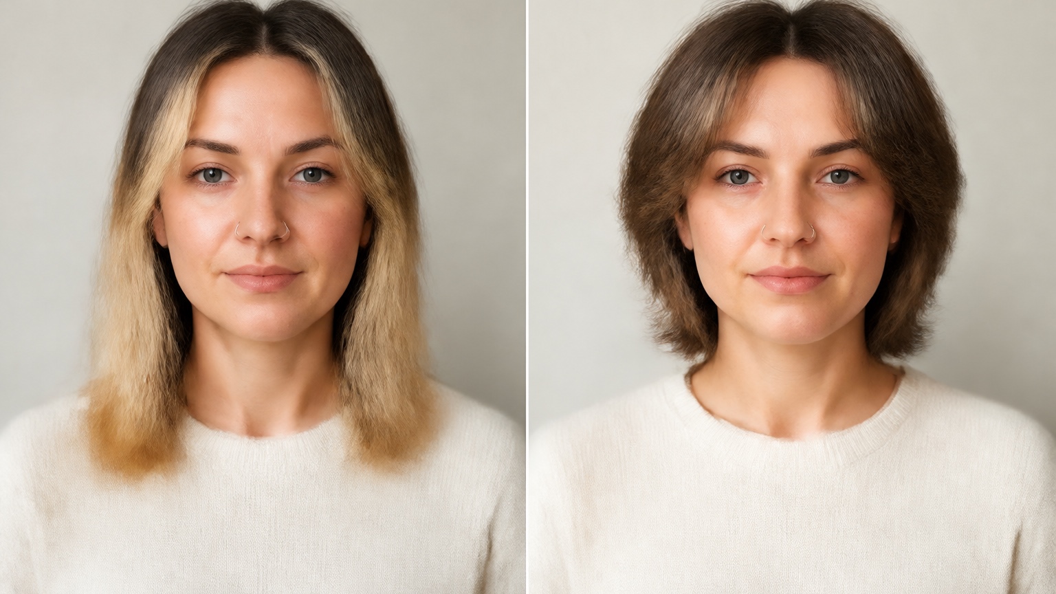 Ai Haircut Simulator before and after comparison