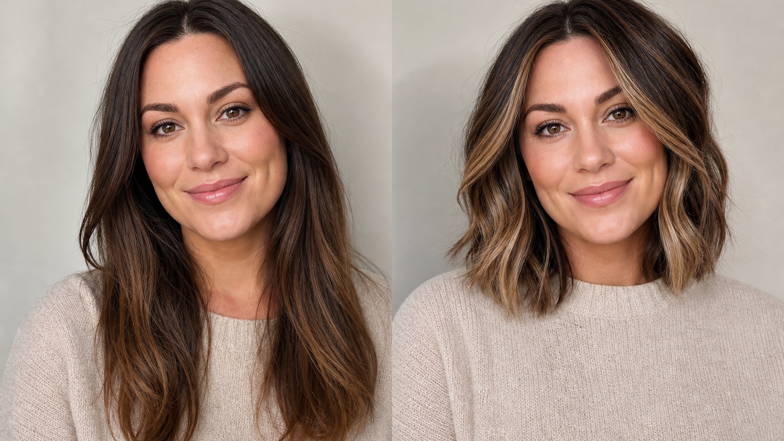 Ai Hairstyle Changer before and after comparison