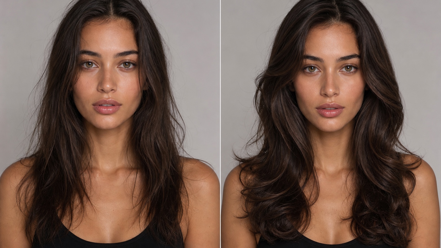 AI Hairstyle Ideas for Photoshoots and Personal Branding side-by-side comparison