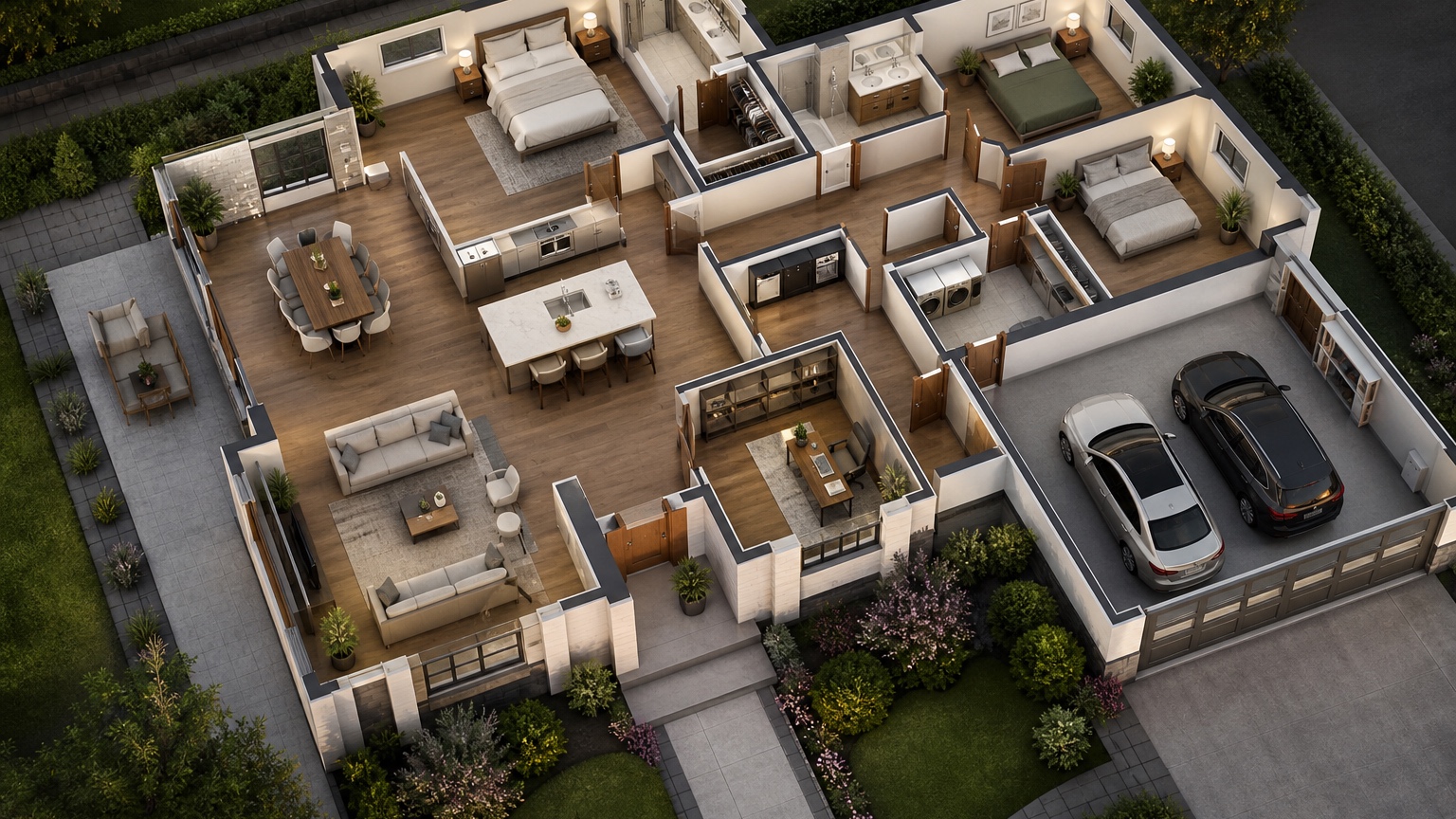 AI house plan visualizer showing a home layout translated into a practical 3D concept for daily routine review before construction