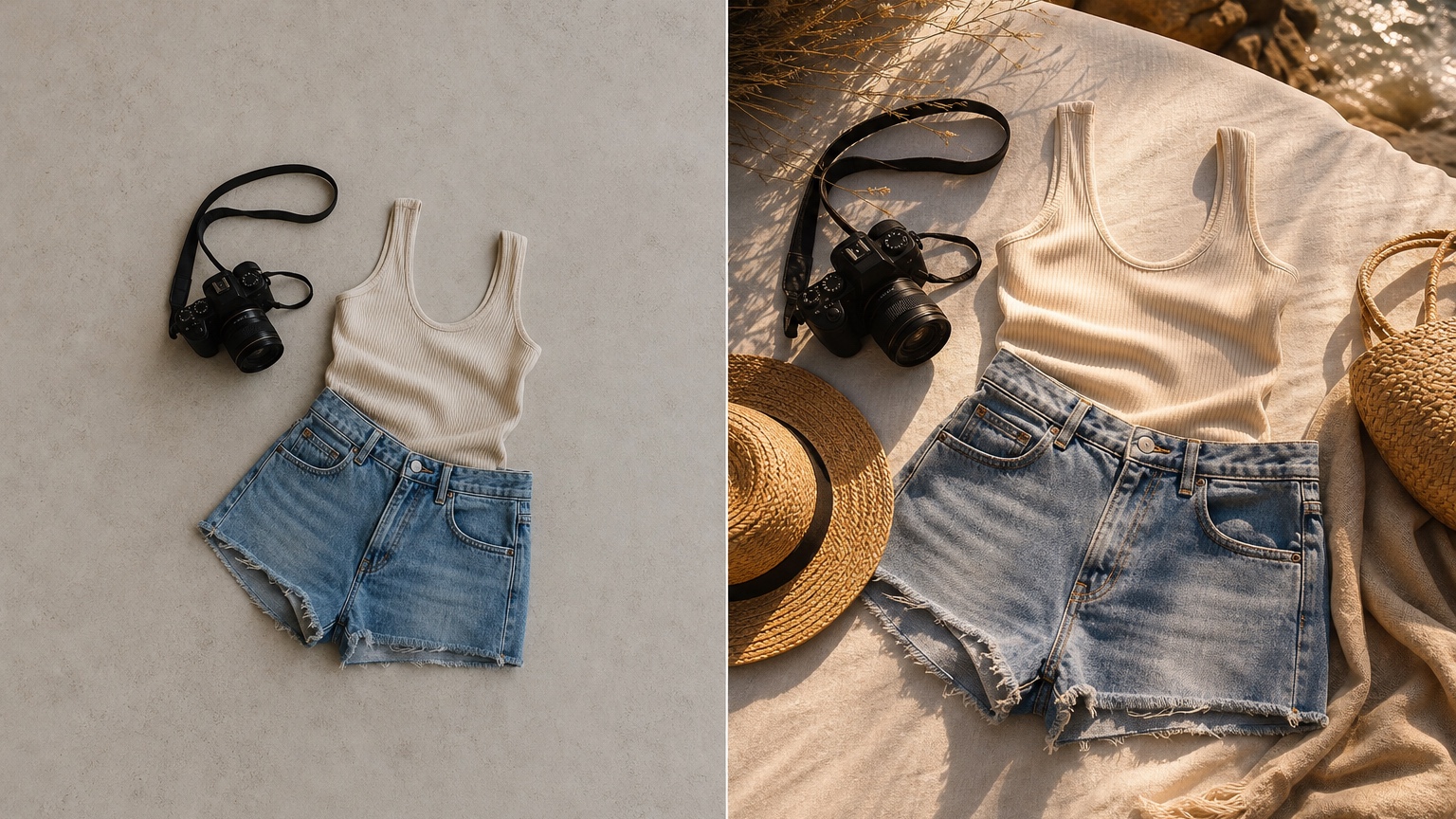 ai Influencer Photo Editor before and after comparison