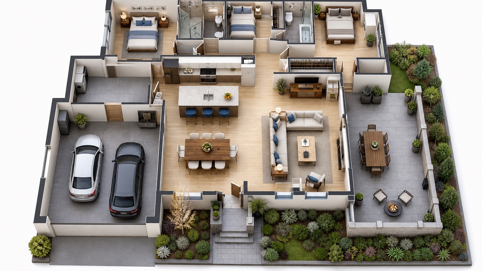 ai isometric floor plan concept image for relationship map for agents and architects