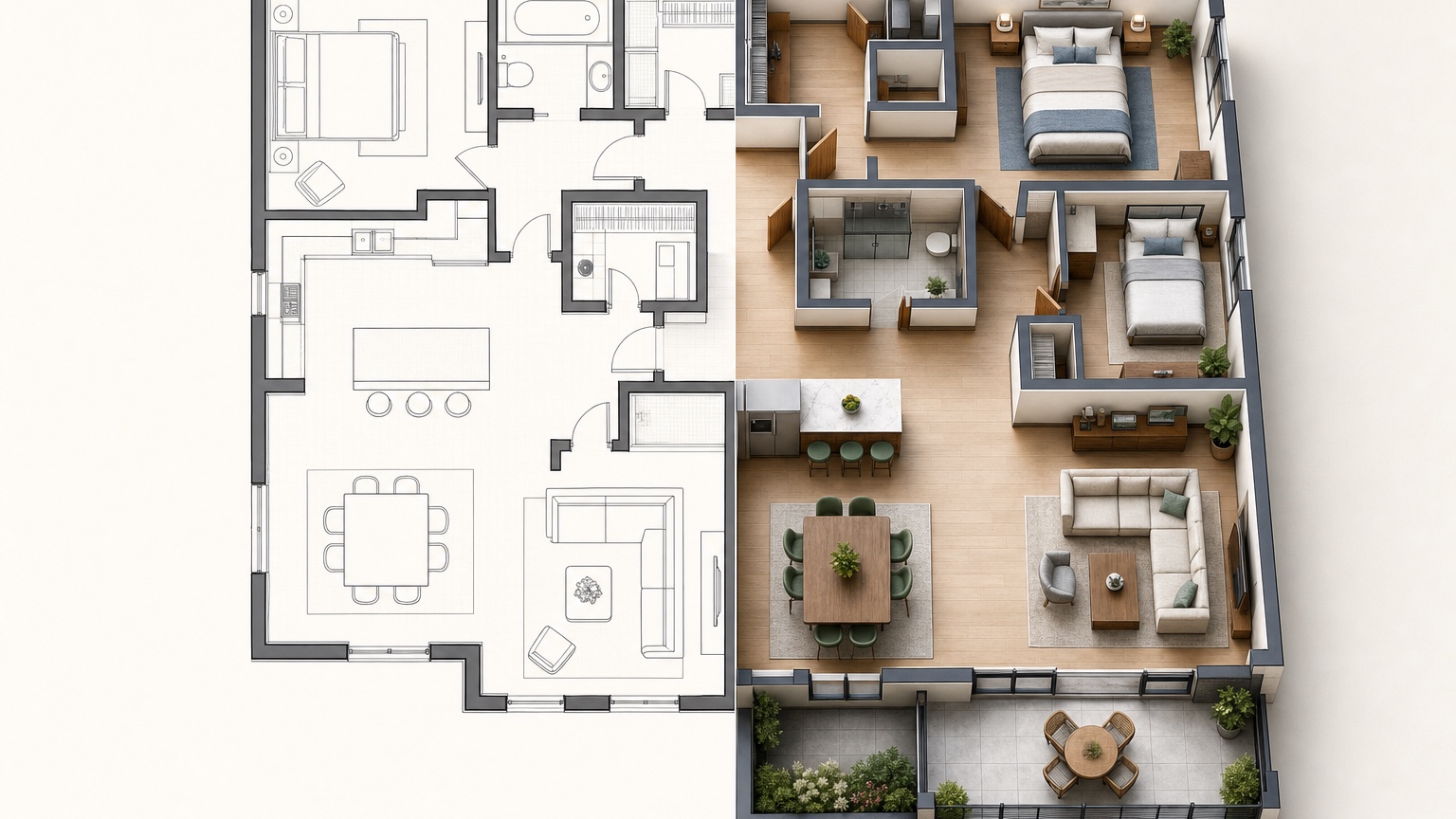 ai isometric floor plan prompt history and review board with realistic constraints