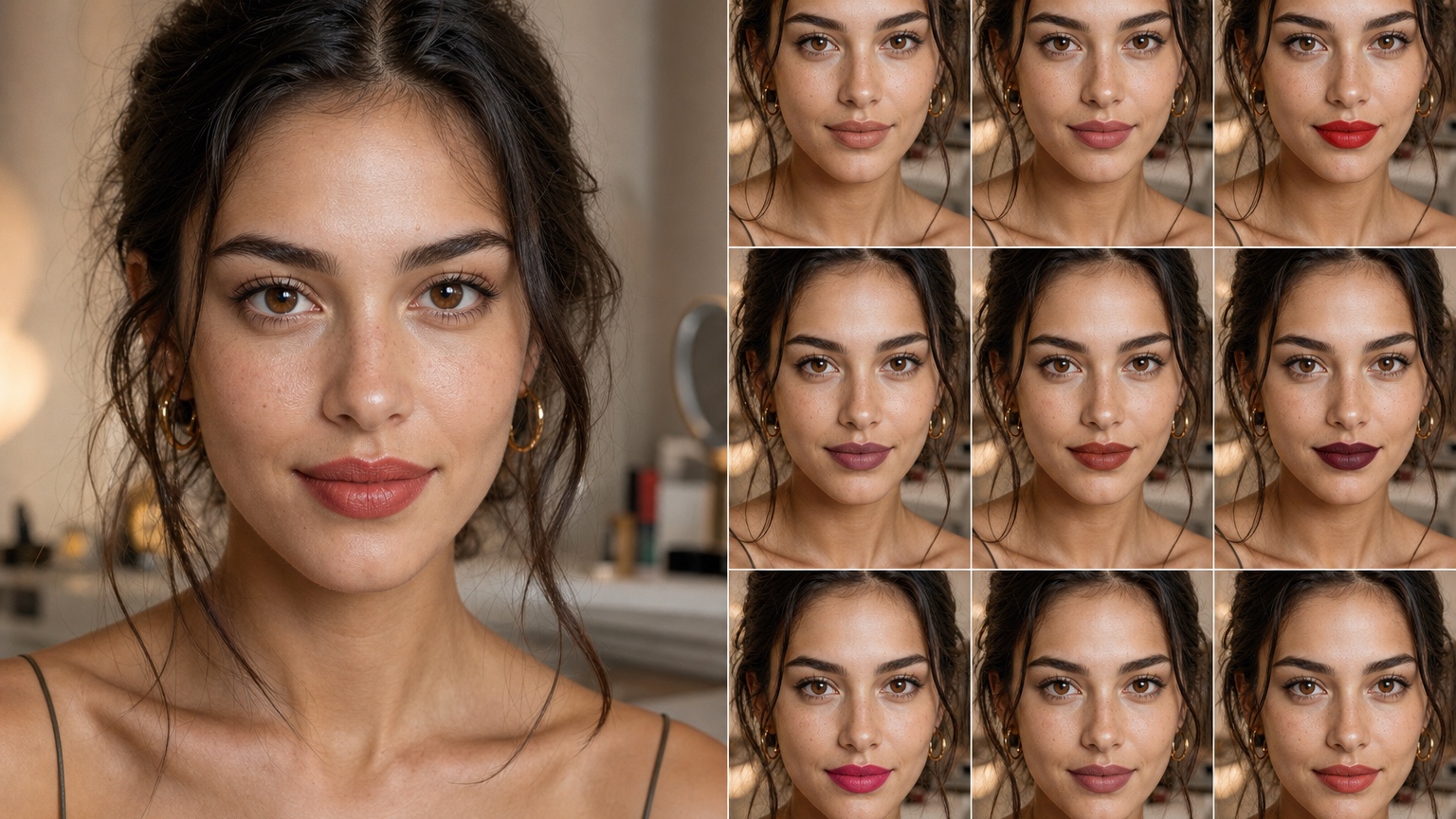 AI Lipstick Try-On: Preview Lip Colors on Your Photo finished makeup concept