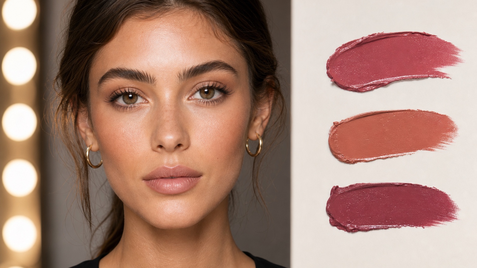 AI Lipstick Try-On: Preview Lip Colors on Your Photo detailed split makeup comparison