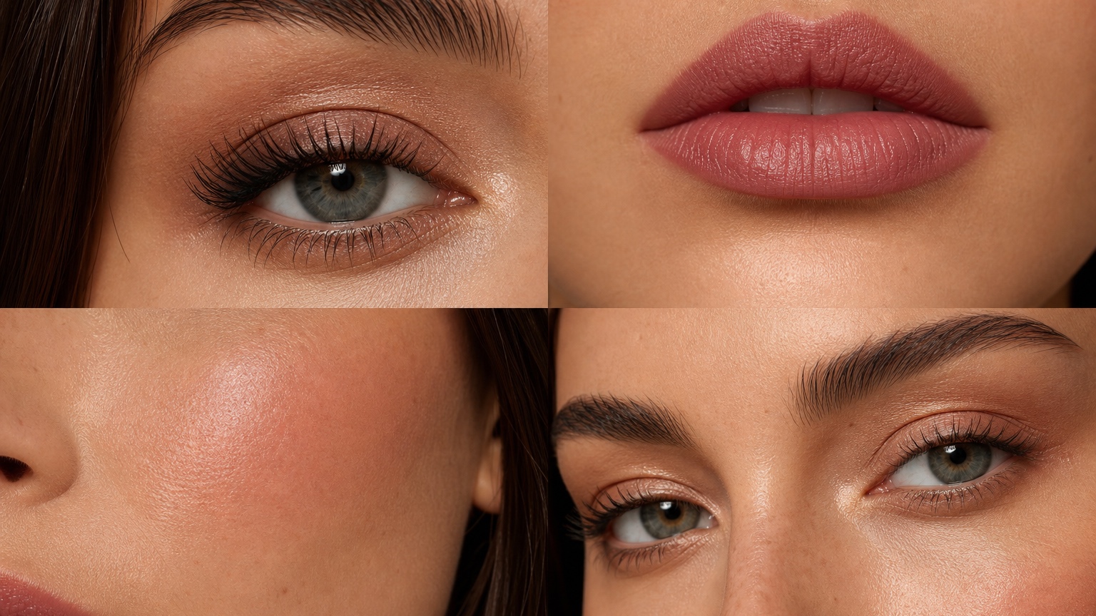AI Makeup Try-On: Preview Looks on Your Face Photo split makeup detail comparison