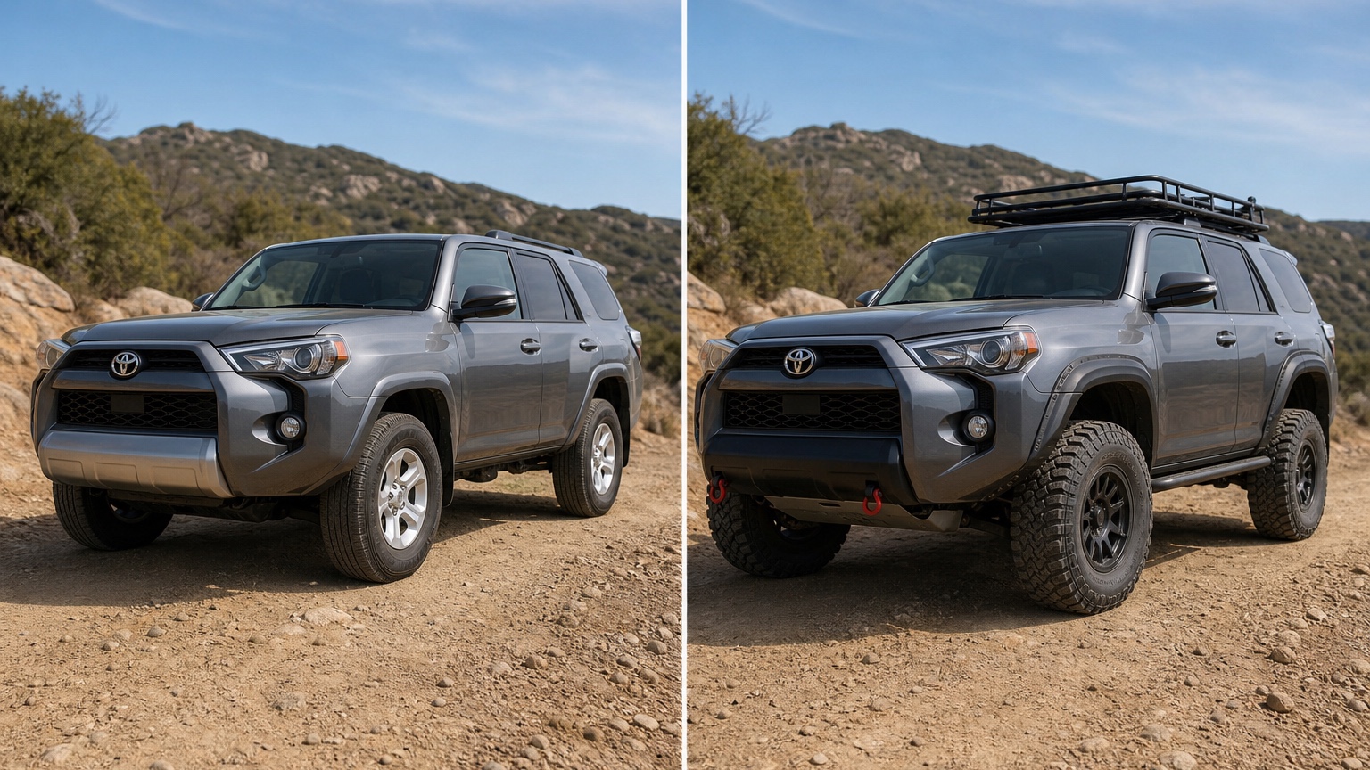 AI Off Road Vehicle Design: Test Lifts, Tires, Armor, and Trail Style Visually concept 2