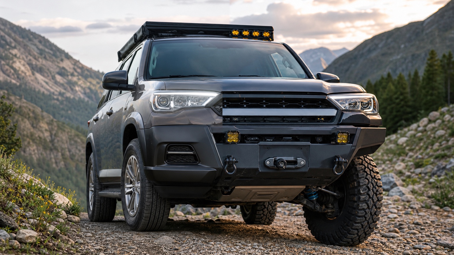AI Off Road Vehicle Design: Test Lifts, Tires, Armor, and Trail Style Visually concept 3