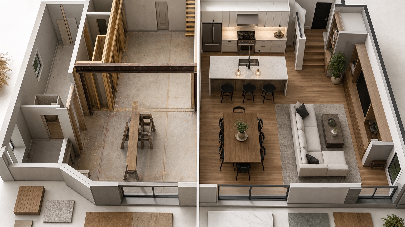 ai open concept floor plan prompt history review board for constraints and next steps