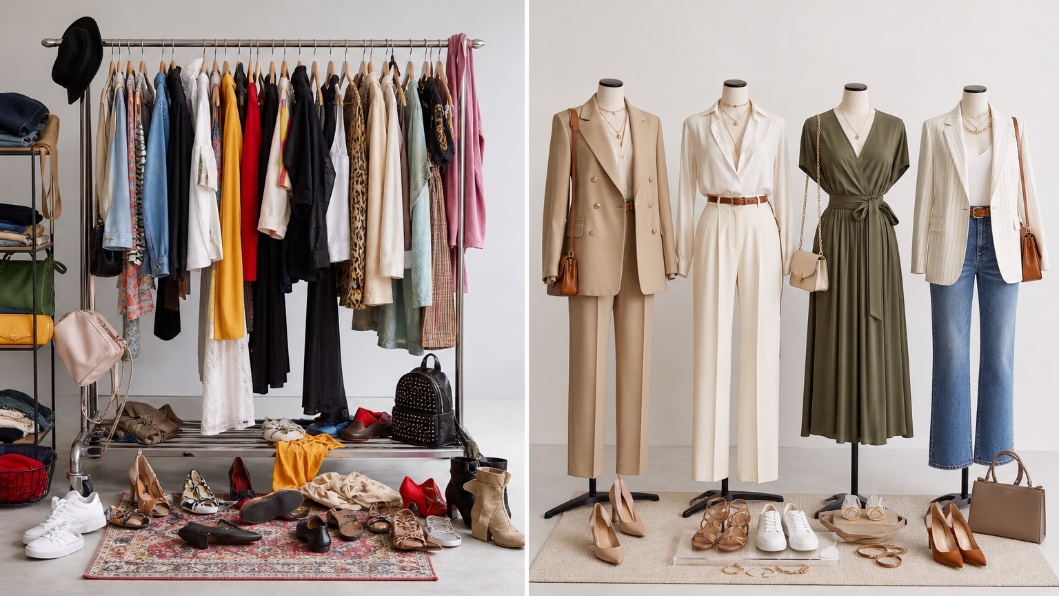 AI Outfit Ideas for Photoshoots: Plan Looks Before You Shoot before and after comparison