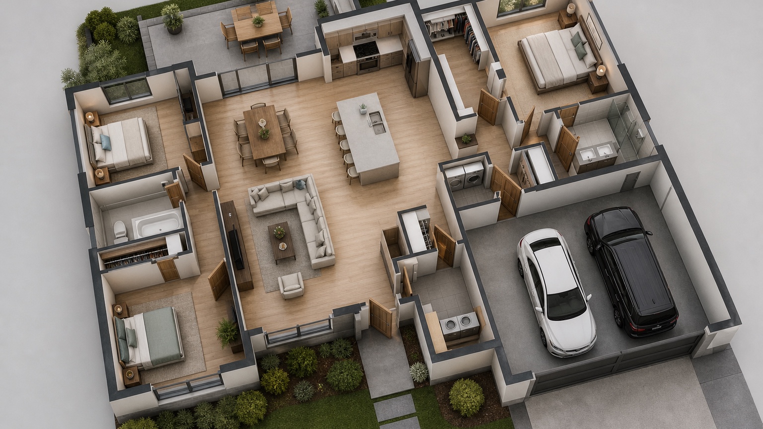 AI Plan to 3D House Visualization for Homeowners concept 1