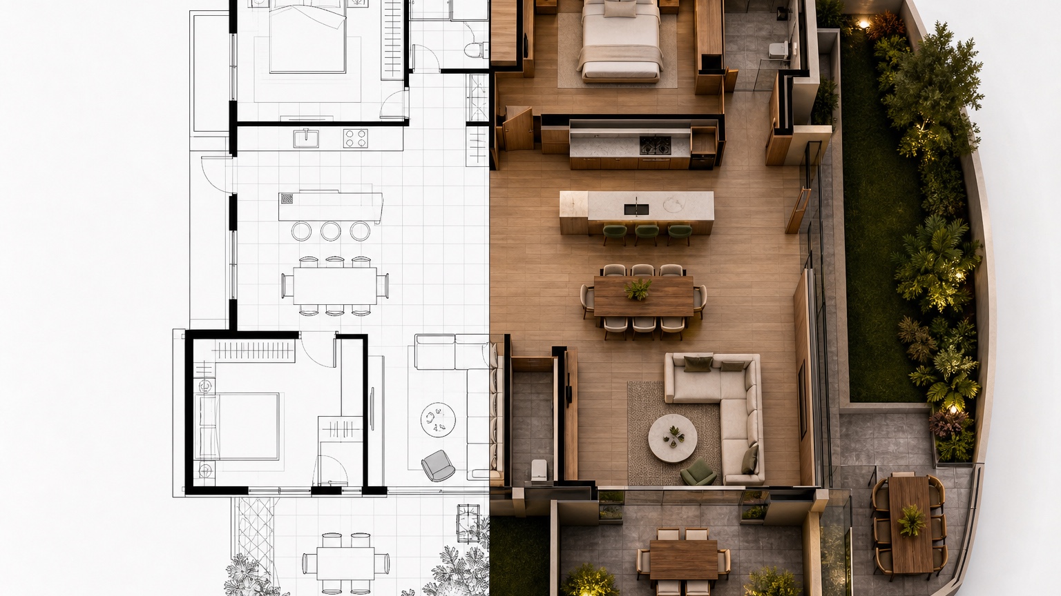 AI Real Estate Floor Plan Visualization for Listings and Pre-Sales concept 3
