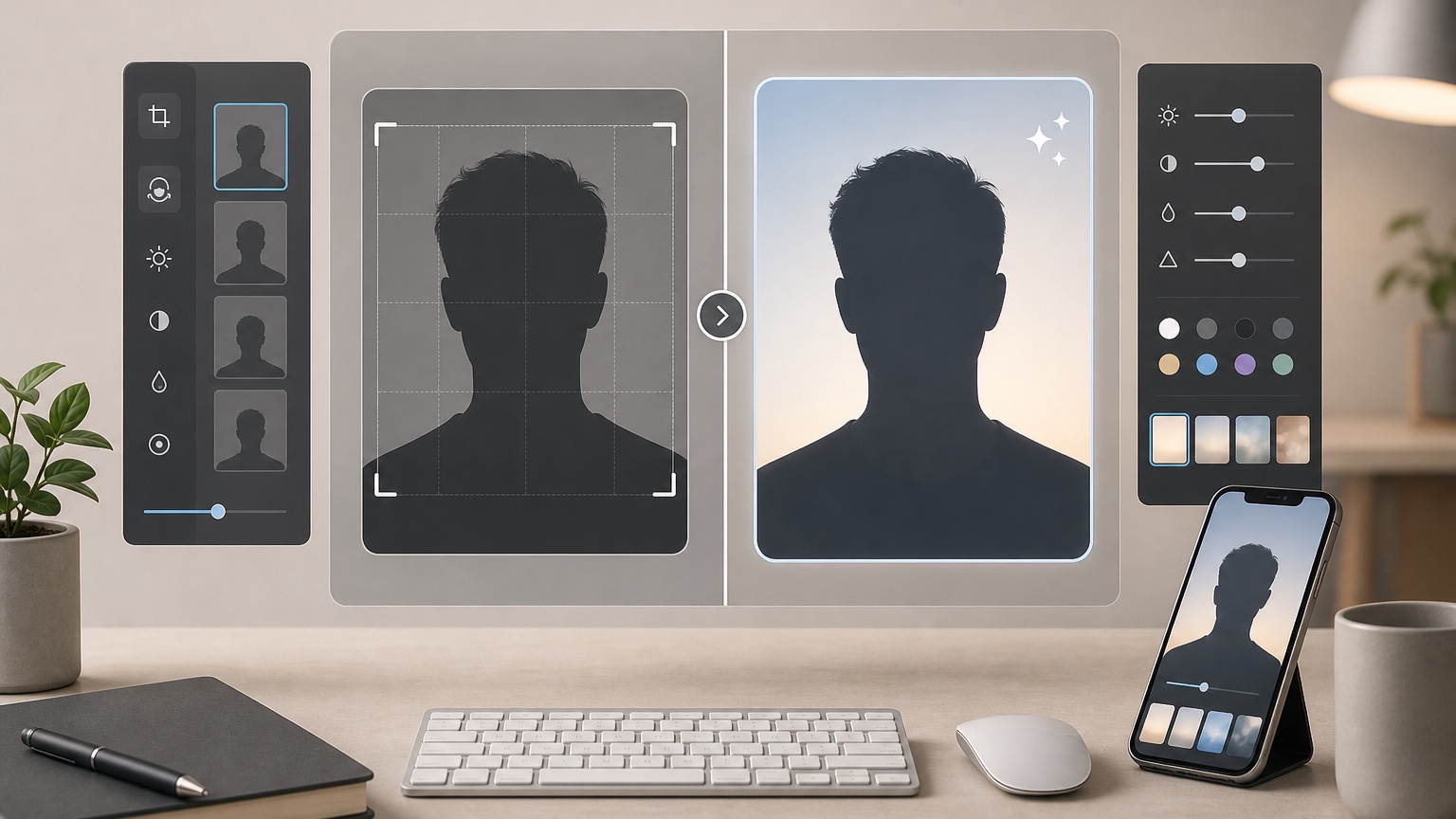 AI Selfie Editor for Profiles, Posts, and Personal Branding split comparison review