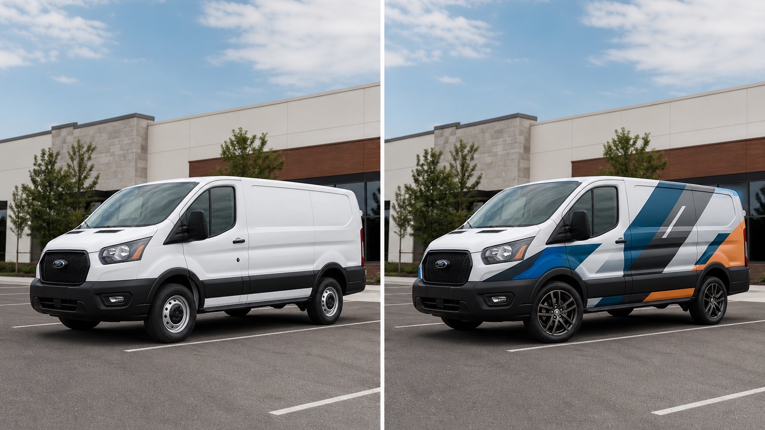 AI Van Wrap Design Ideas for Business Vehicles source planning view
