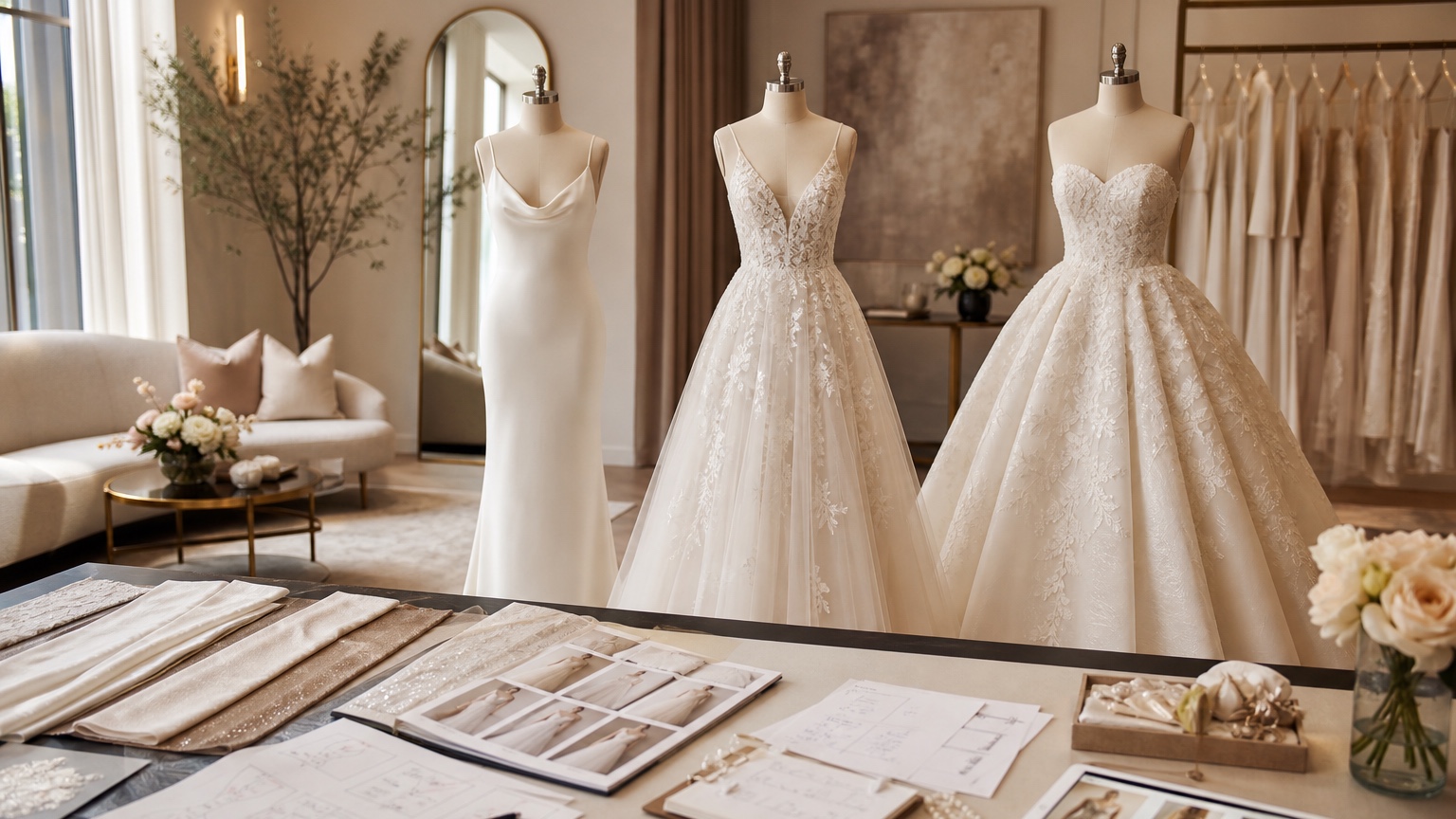 AI Wedding Dress Try-On: Preview Bridal Styles Before Appointments finished visual concept