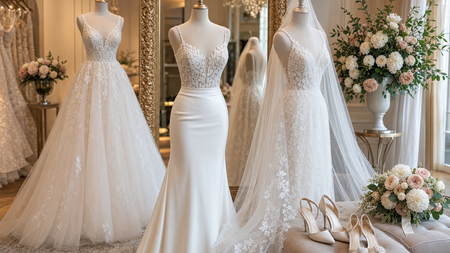 AI Wedding Dress Try-On: Preview Bridal Styles Before Appointments split detail comparison
