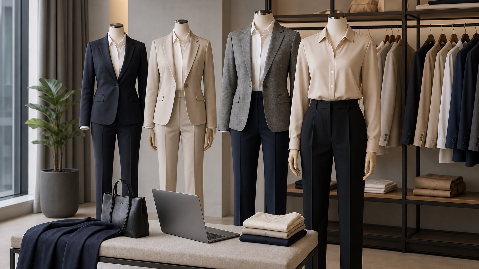 AI Work Outfit Generator for Interviews and Office Looks finished visual concept